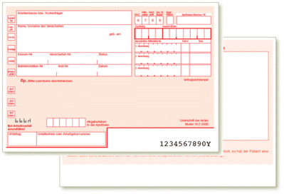 Kassenrezept Muster 16 mit Betriebsstätten-Nummer