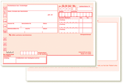 Kassenrezept Muster 16 blanco