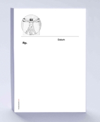 Rezeptblock Leonardo mit Praxiseindruck