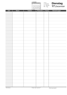 Jeder Tag eine ganze Seite